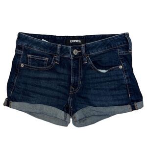 Express Denim Shortie Shorts